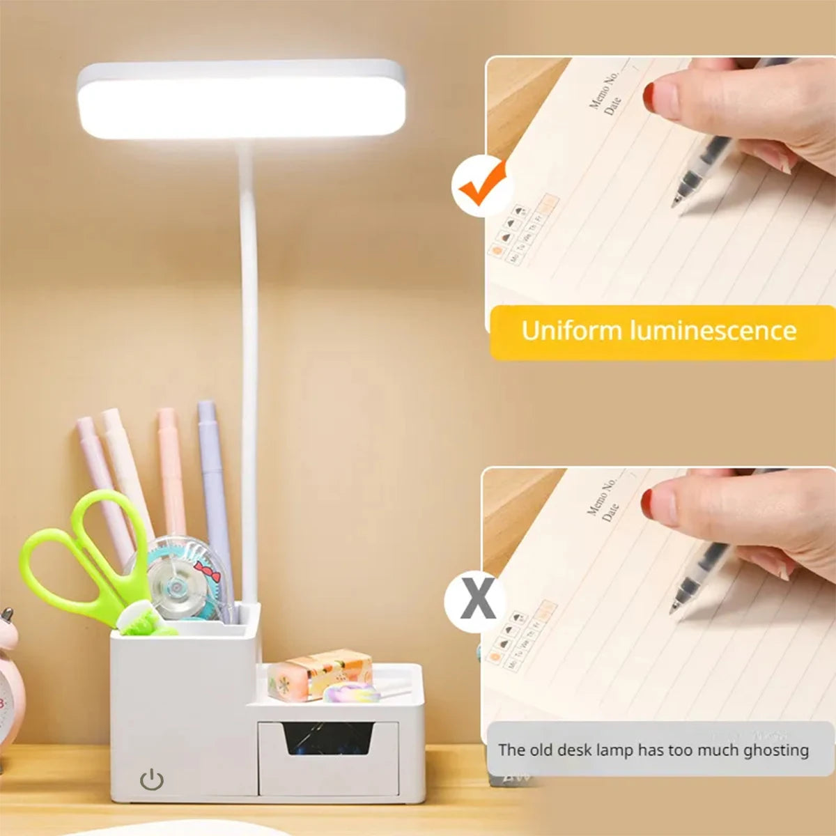 Touch LED Desk Lamp – Dimmable & Foldable
