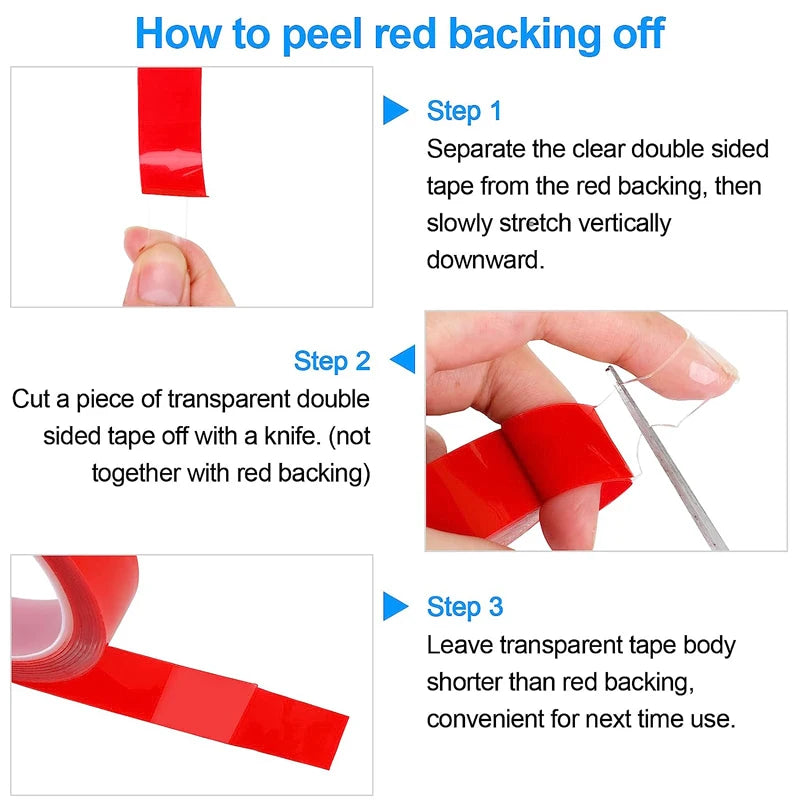 Transparent Double-Sided Acrylic Foam Tape – 0.2/0.5/0.8/1mm